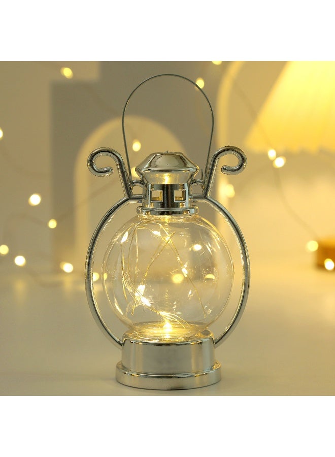 2PCS Ramadan Lantern, Ramadan Decorations Lights, Vintage LED Lantern Hollow Design Decorations for Ramadan Holiday Table Decor - Image 1